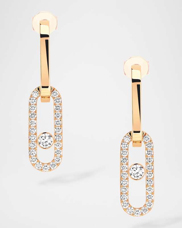MOVE LINK 18K GOLD DIAMOND EARRINGS